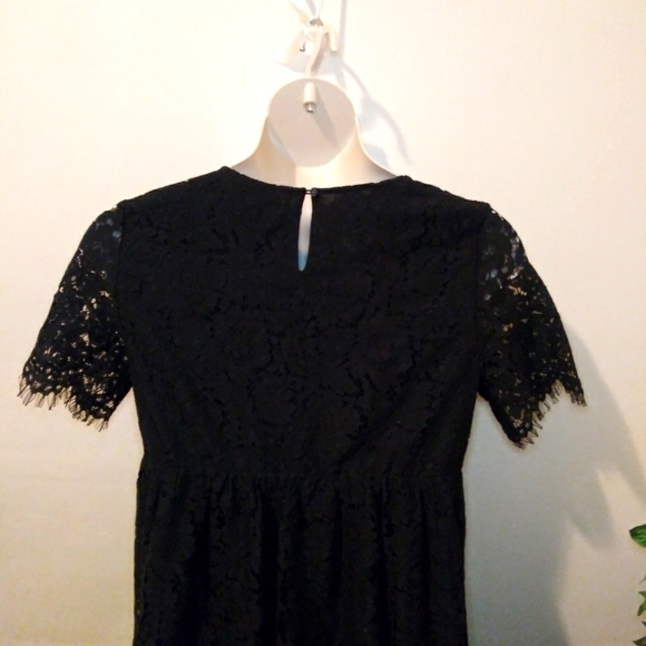 GAP Black Floral Lace Special Occasion Maternity Dress - Picture 8 of 13